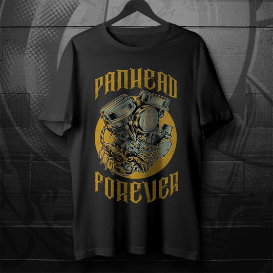 Panhead Forever Scorpion Motorcycle T-Shirt - Biker Tee Shirt for Harley & Chopper Riders