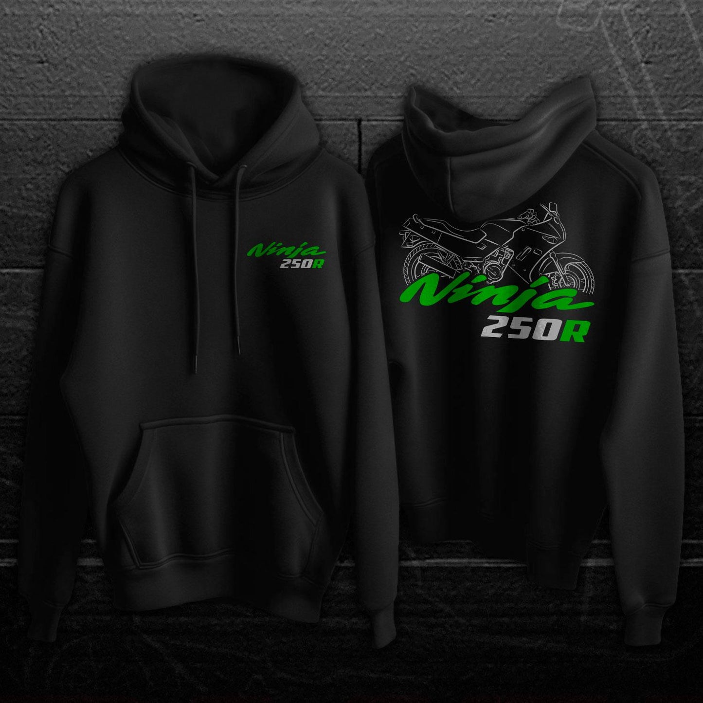 Kawasaki GPX250R | Ninja 250R & EX250 Inspired Hoodie - Motorcycle Sweatshirt for Riders