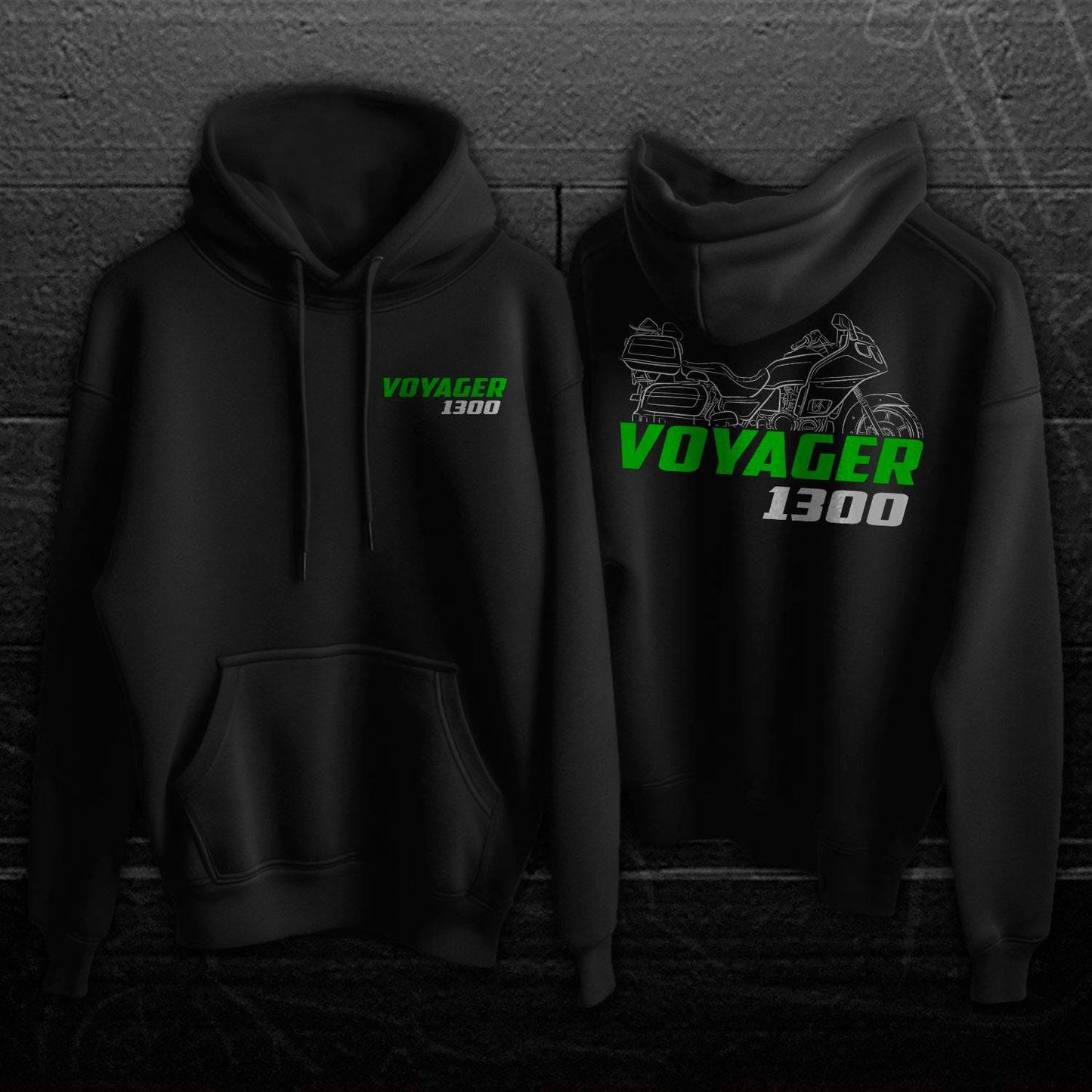Kawasaki Voyager XIII & ZN1300 Voyager Inspired Hoodie - Motorcycle Sweatshirt for Riders