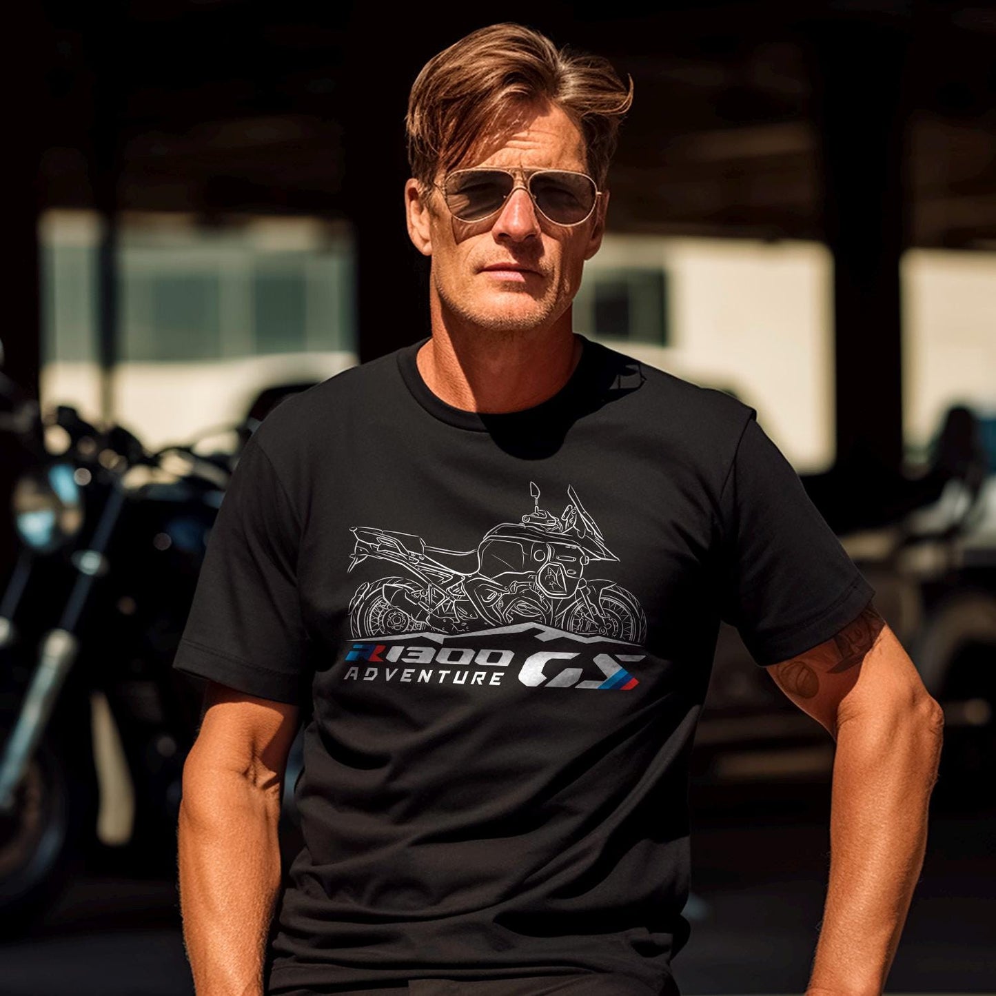 BMW R1300GS Adventure 2024-25 Inspired T-Shirt - Motorcycle Tee Shirt for Motorrad Riders