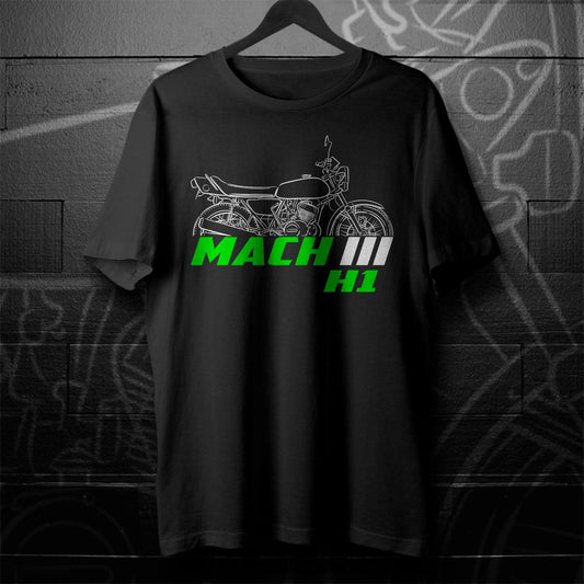 Kawasaki 750 Mach III H1 1974 Inspired T-Shirt - Motorcycle Tee Shirt for Riders