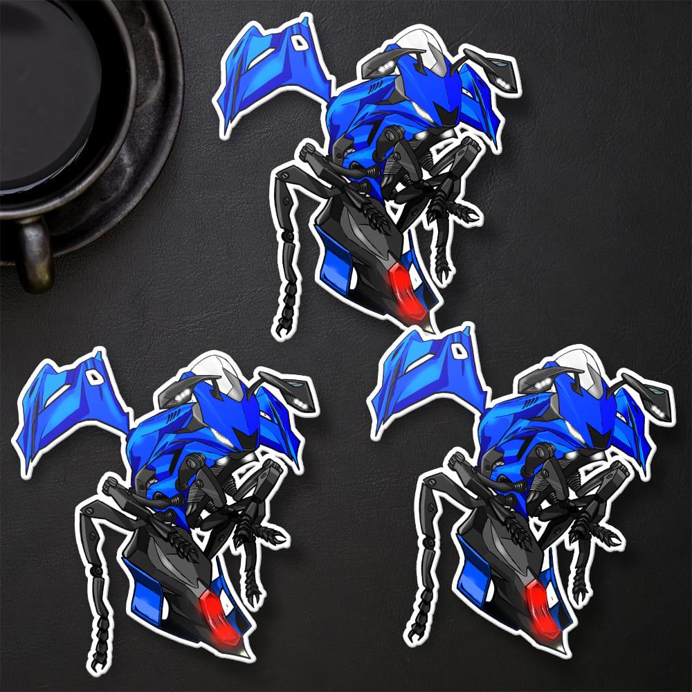 Yamaha YZF-R6 2020 Inspired Stickers - Set of 3 Motorcycle Decals for Rider