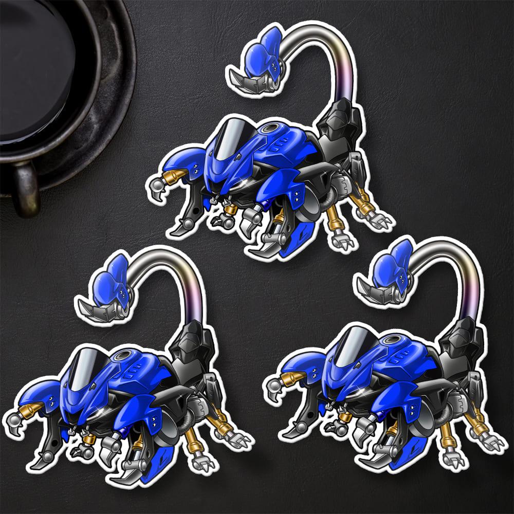 Yamaha YZF-R6 2017-19 Inspired Stickers - Set of 3 Motorcycle Decals for Rider