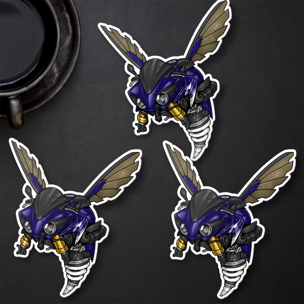 Yamaha YZF R1 Inspired Stickers - Set of 3 Motorcycle Decals for Riders