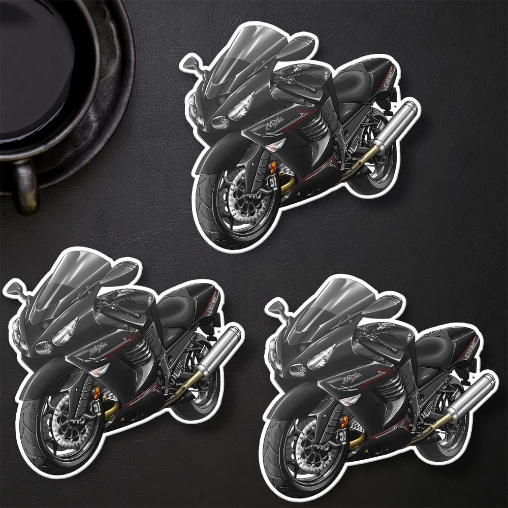 Kawasaki ZX-14 2010-11 Stickers - Set of 3 Motorcycle Decals for Riders