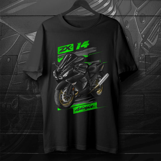 Kawasaki ZX-14 2010-11 Inspired T-Shirt - Motorcycle Tee Shirt for Riders