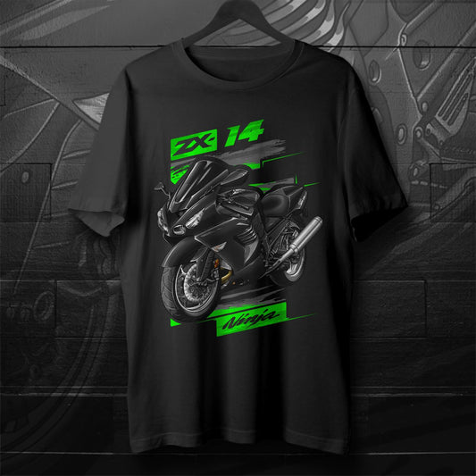 Kawasaki ZX-14 2006-07 Inspired T-Shirt - Motorcycle Tee Shirt for Riders