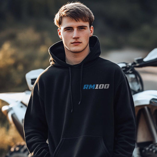 Suzuki RM100 Inspired Hoodie - Motorcycle Sweatshirt for Riders