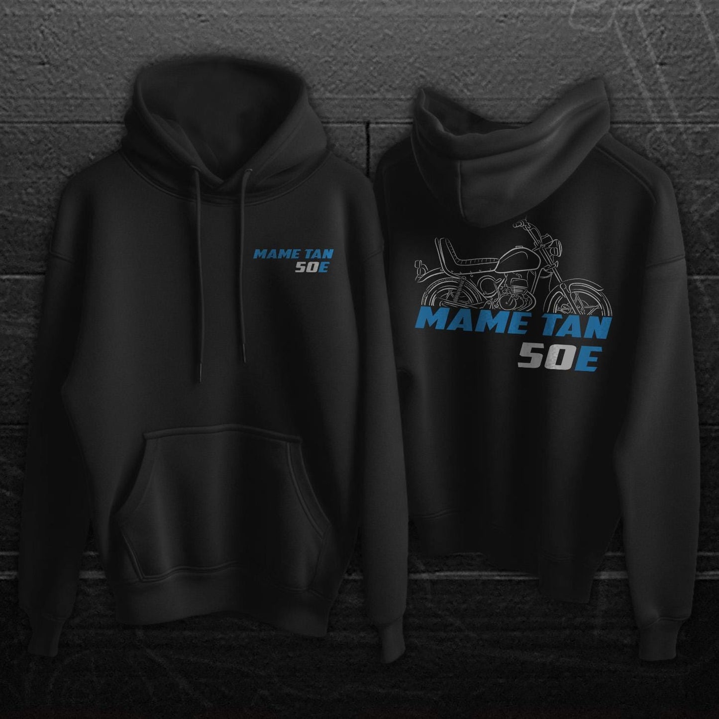 Suzuki Mame Tan 50 & 50E Inspired Hoodie - Motorcycle Sweatshirt for Riders