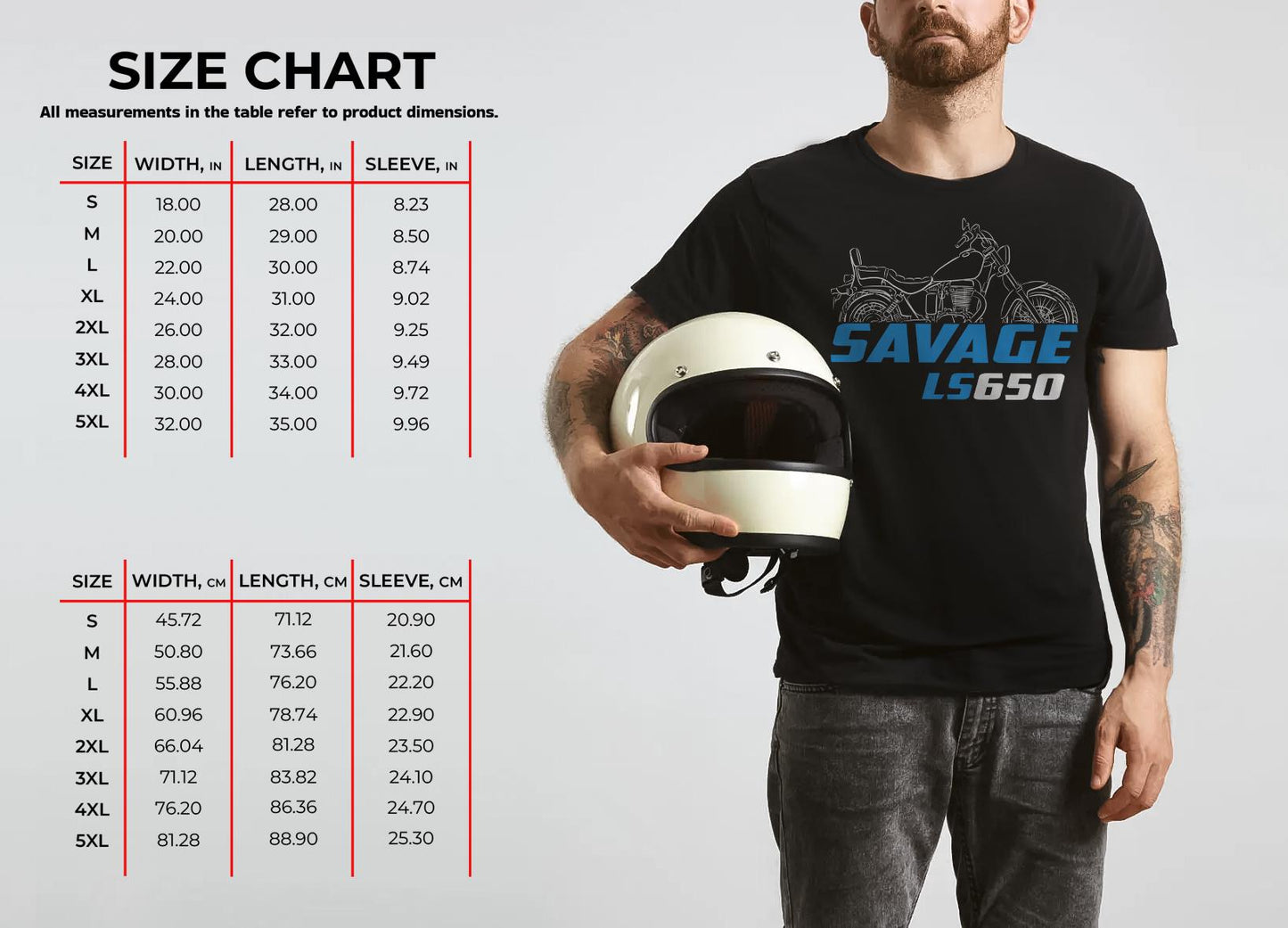 Suzuki LS650 Savage Inspired T-Shirt - Motorcycle Tee Shirt for Riders