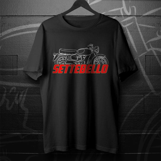 Moto Morini Settebello 250 GI 1965 - 1969 Inspired T-Shirt - Motorcycle Tee Shirt for Riders