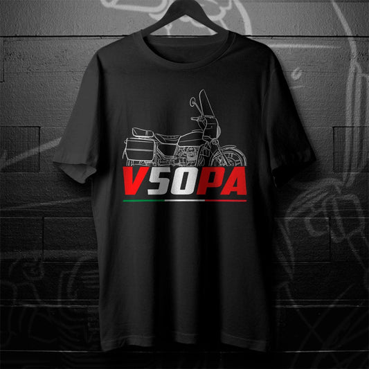 Moto Guzzi V50 PA 1991 Inspired T-Shirt - Motorcycle Tee Shirt for Riders