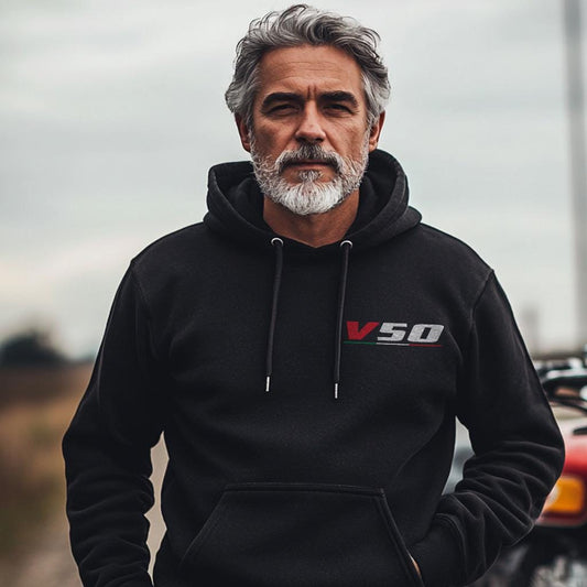 Moto Guzzi V50 Inspired Hoodie - Motorcycle Sweatshirt for Riders