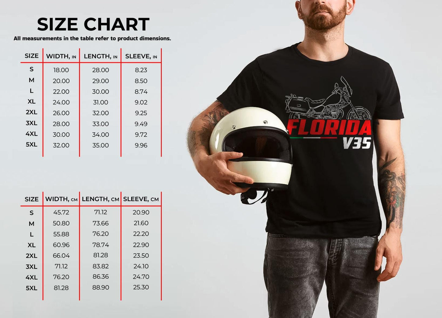 Moto Guzzi V35 | Florida & GT Inspired T-Shirt - Motorcycle Tee Shirt for Riders
