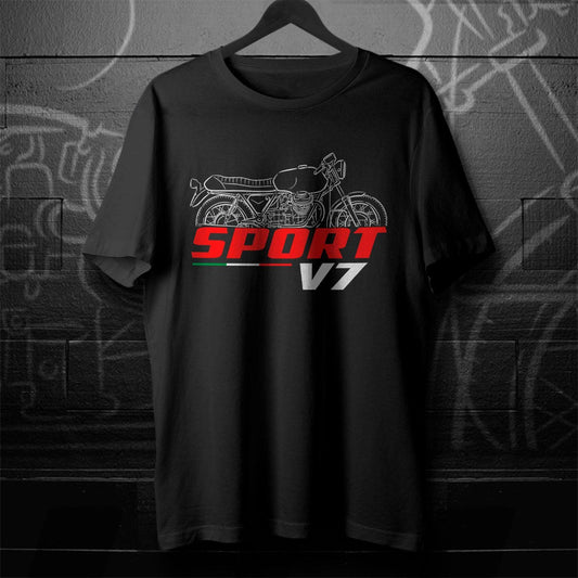 Moto Guzzi V7 Sport Inspired T-Shirt - Motorcycle Tee Shirt for Riders