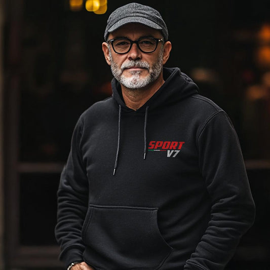 Moto Guzzi V7 850 Sport 2025 Inspired Hoodie - Motorcycle Sweatshirt for Riders