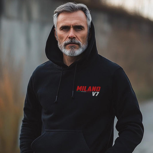 Moto Guzzi V7 III Milano 2018 - 2020 Inspired Hoodie - Motorcycle Sweatshirt for Riders