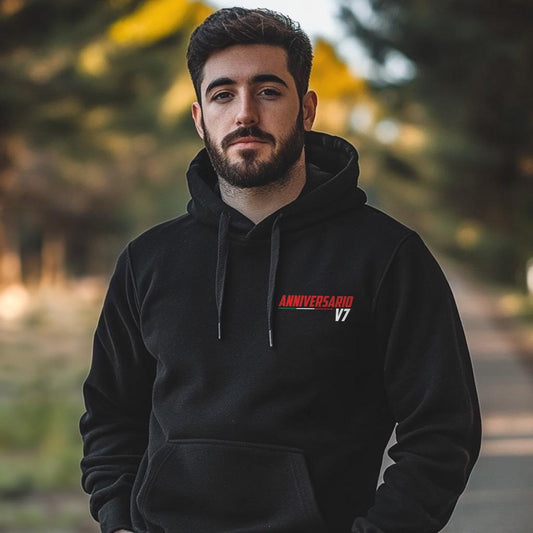 Moto Guzzi V7 III Anniversario 2017 Inspired Hoodie - Motorcycle Sweatshirt for Riders