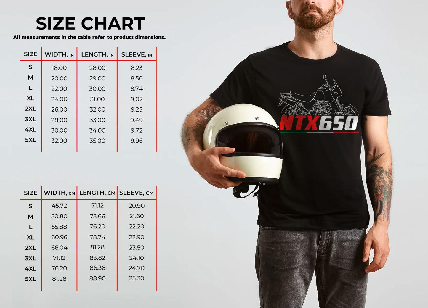 Moto Guzzi NTX 650 Inspired T-Shirt - Motorcycle Tee Shirt for Riders