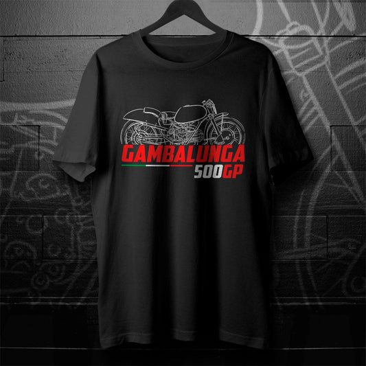Moto Guzzi Gambalunga 500 GP 1946 - 1951 Inspired T-Shirt - Motorcycle Tee Shirt for Riders