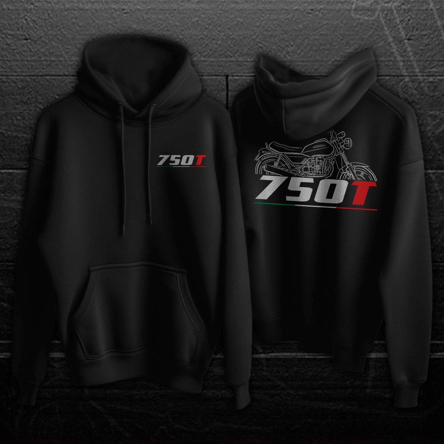 Moto Guzzi 750 T 1991 - 1993 Inspired Hoodie - Motorcycle Sweatshirt for Riders