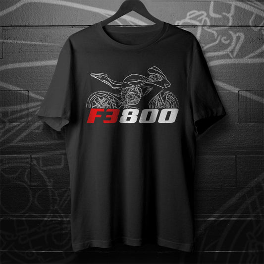 MV Agusta F3 800 2014 - 2019 Inspired T-Shirt - Motorcycle Tee Shirt for Riders