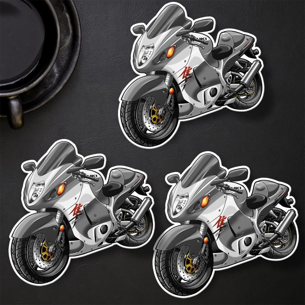 Suzuki Hayabusa 2001-02 Inspired Stickers - Set of 3 Motorcycle Decals
