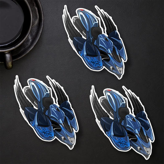 Suzuki Hayabusa 2010-12 Inspired Stickers - Set of 3 Biker Motorcycle Decals
