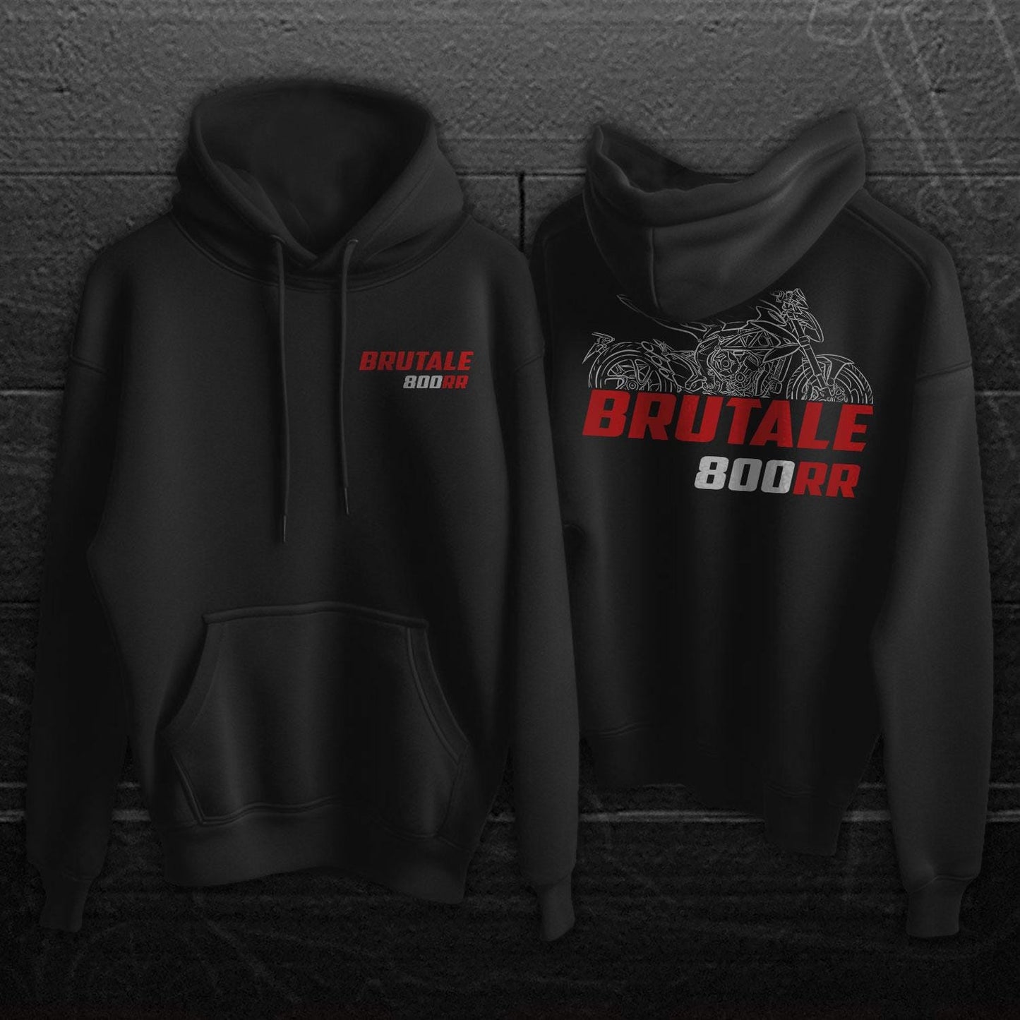 MV Agusta Brutale 800 RR Inspired Hoodie - Motorcycle Sweatshirt for Riders