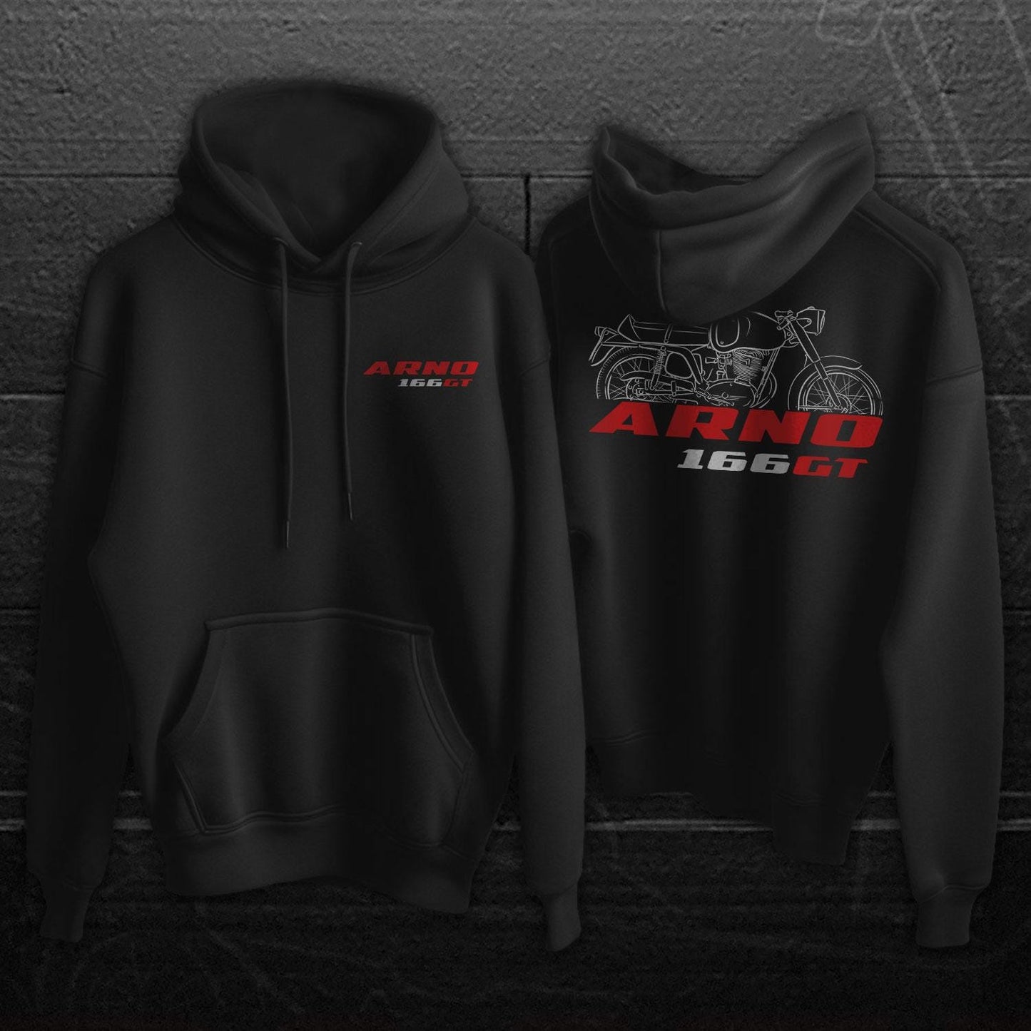 MV Agusta Arno 166 GT 1964 - 1965 Inspired Hoodie - Motorcycle Sweatshirt for Riders