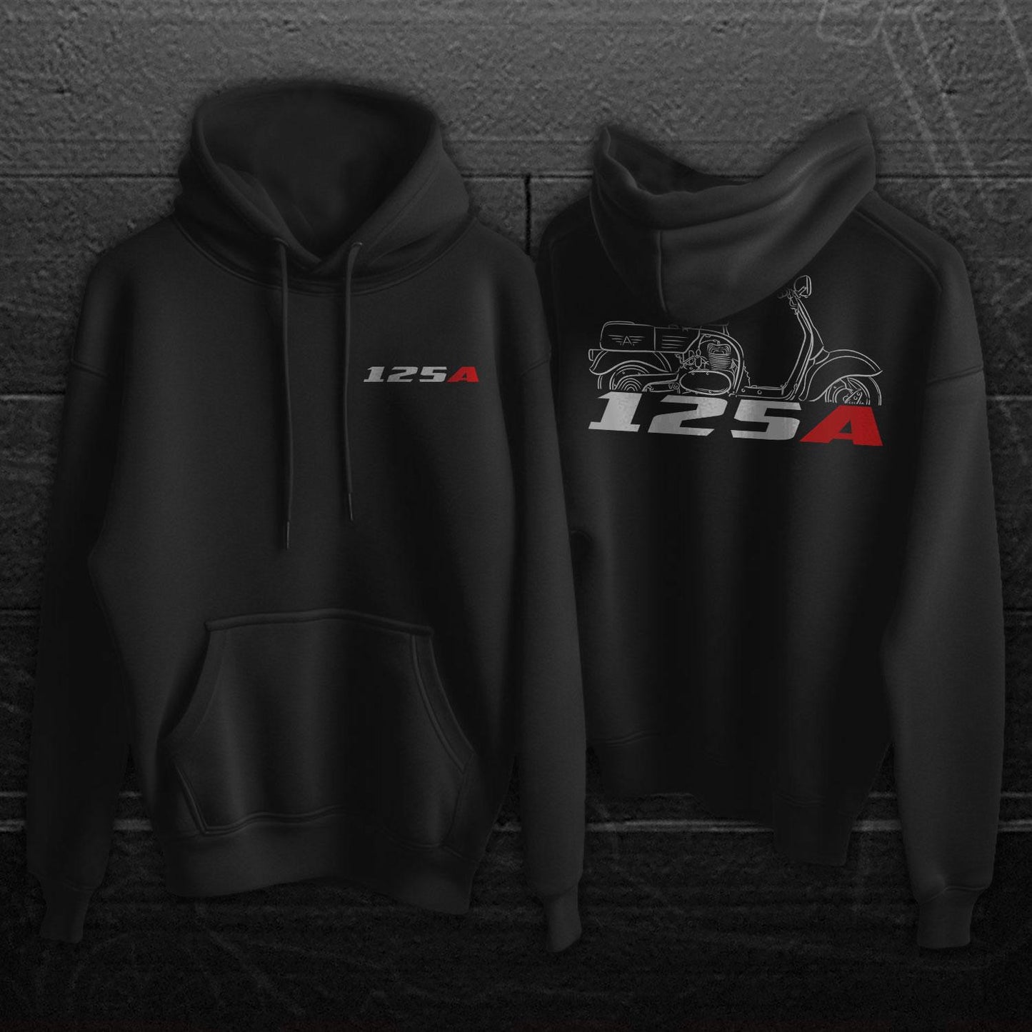 MV Agusta 125 A Inspired Hoodie - Motorcycle Sweatshirt for Riders