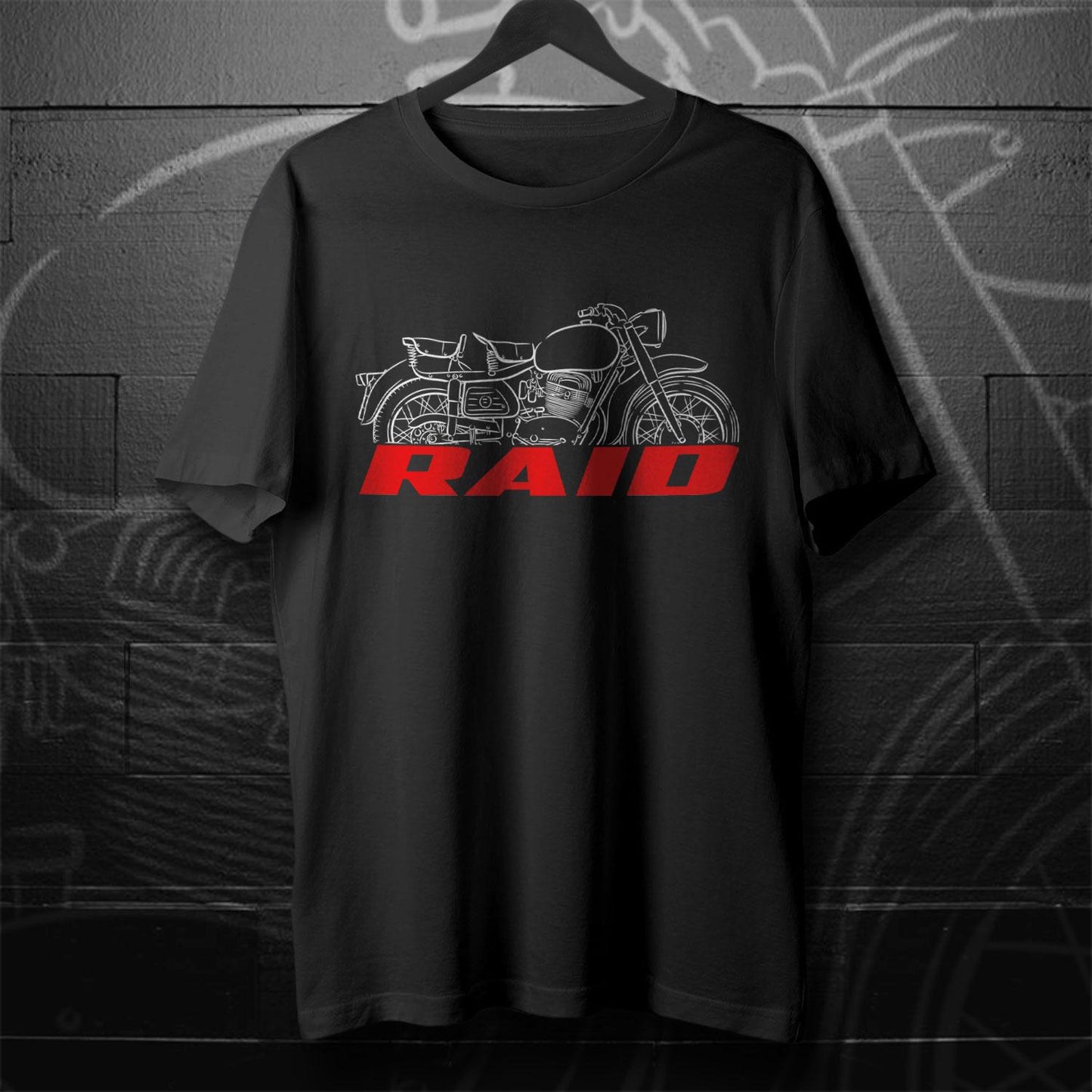 MV Agusta 300 Raid Military 1961 Inspired T-Shirt - Motorcycle Tee Shirt for Riders