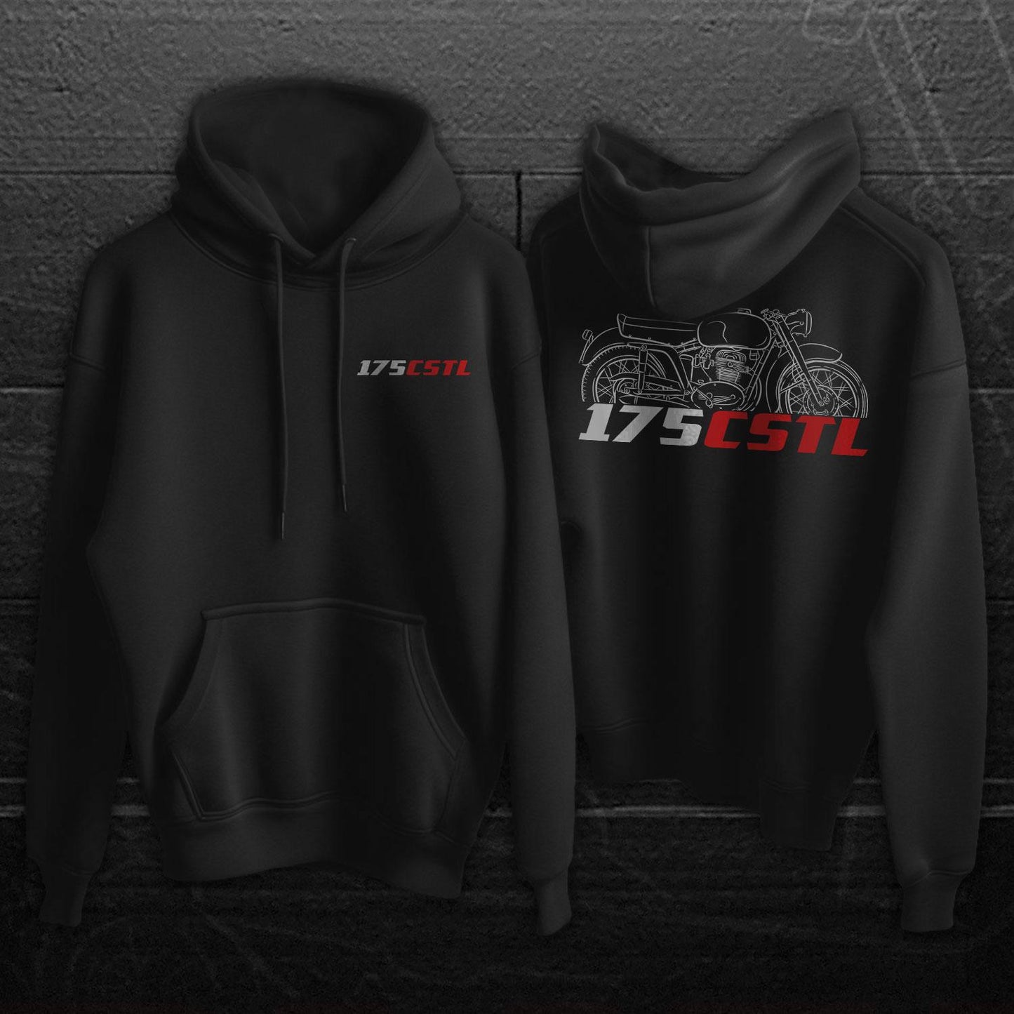 MV Agusta 175 CSTL 1953 - 1957 Inspired Hoodie - Motorcycle Sweatshirt for Riders