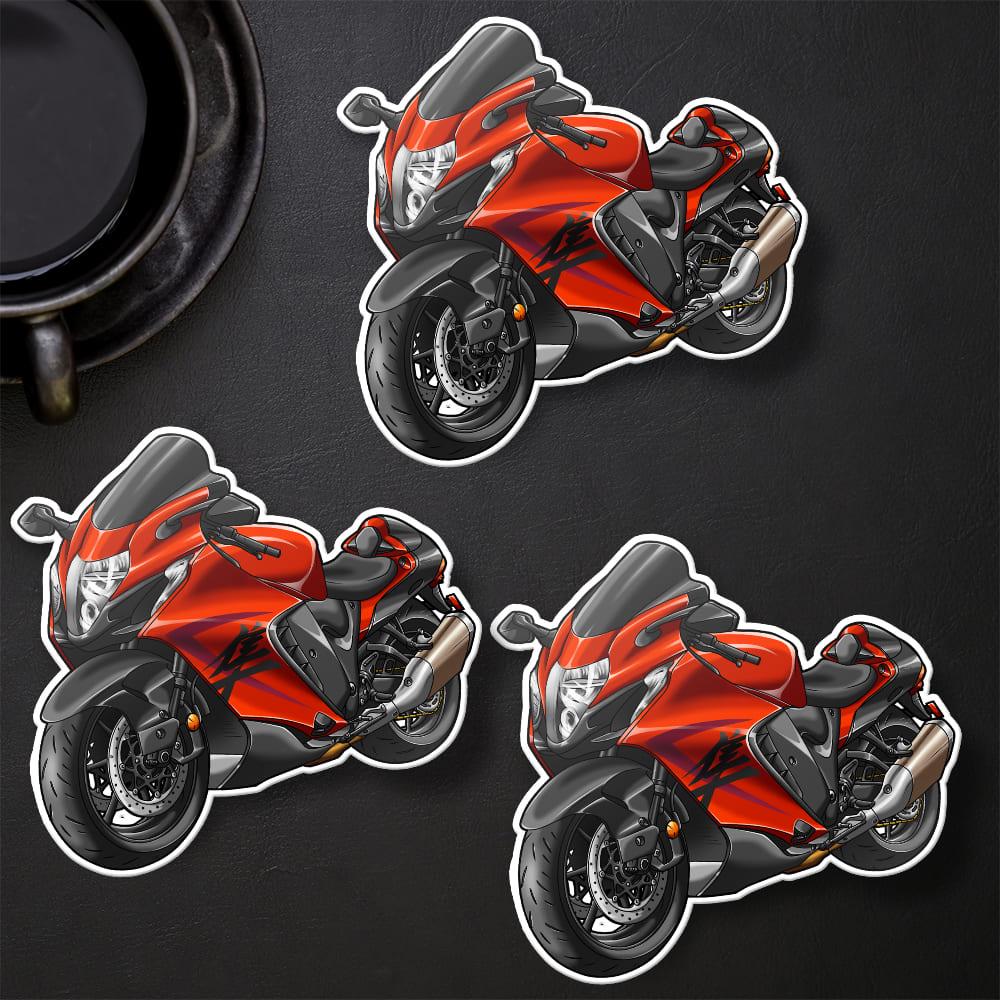 Suzuki Hayabusa 2021 - 2024 Inspired Stickers - Set of 3 Biker Motorcycle Decals