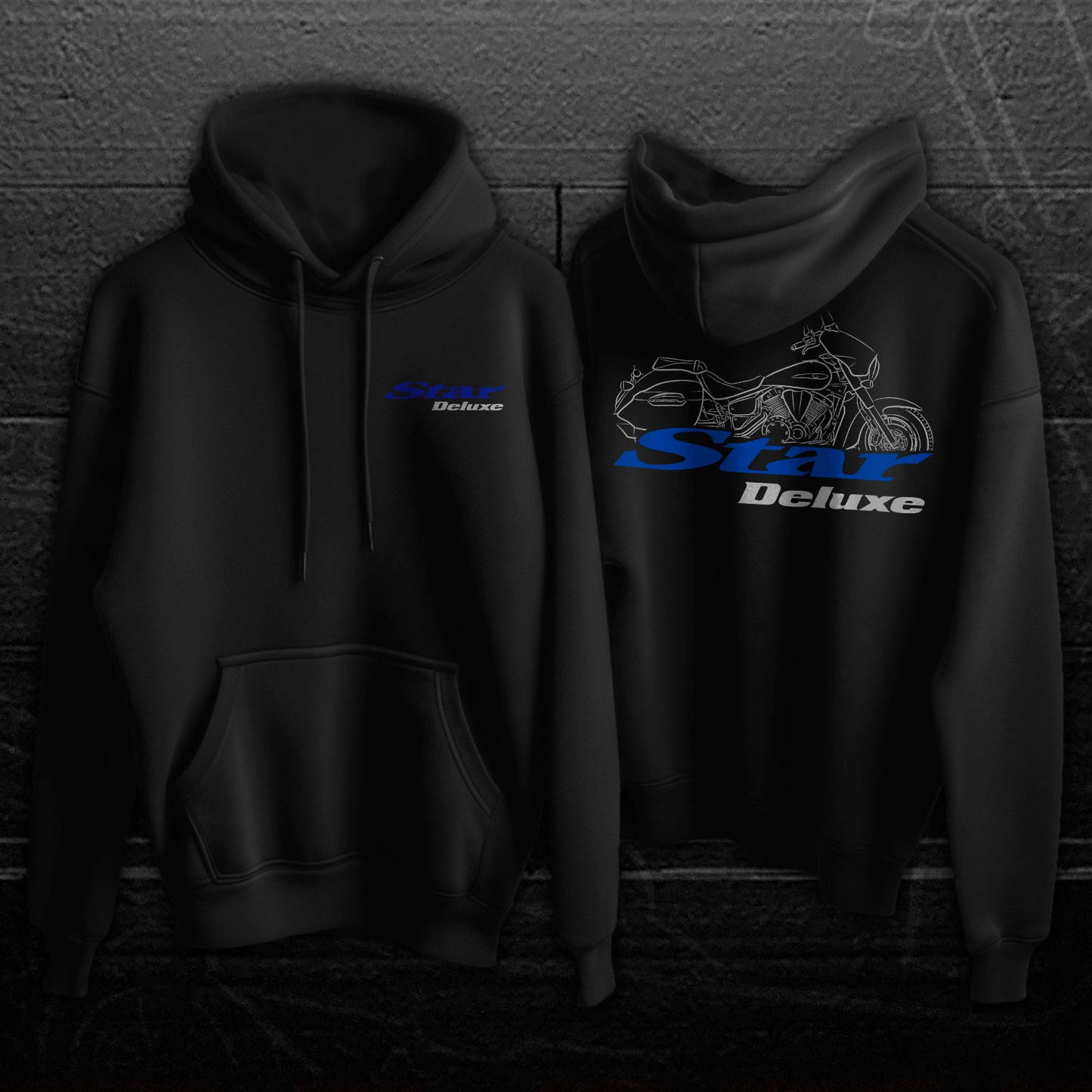 Yamaha XVS1300BG V-Star Deluxe 2013 - 2017 Inspired Hoodie - Motorcycle Sweatshirt for Riders