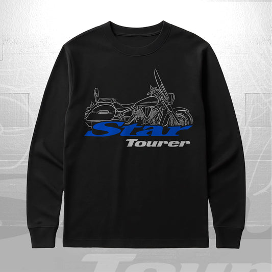 Yamaha XVS1300CT V-Star Tourer 2007 - 2017 Inspired Long Sleeve T-Shirt - Long-Sleeve Motorcycle Tee Shirt for Riders