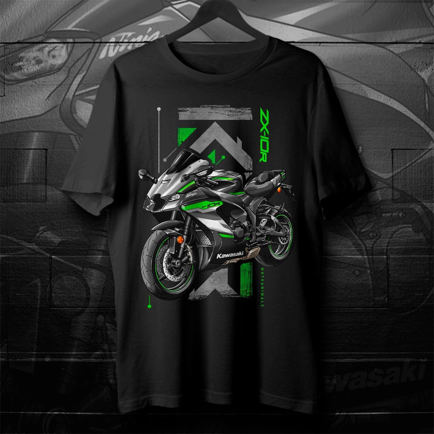 Kawasaki ZX-10R 2021-22 T-Shirt - Motorcycle Tee Shirt for Riders