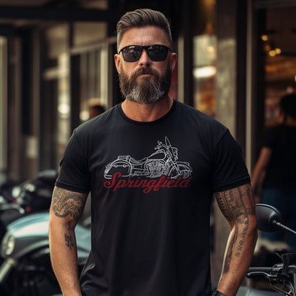 Indian Springfield T-Shirt - Motorcycle Tee Shirt for Biker
