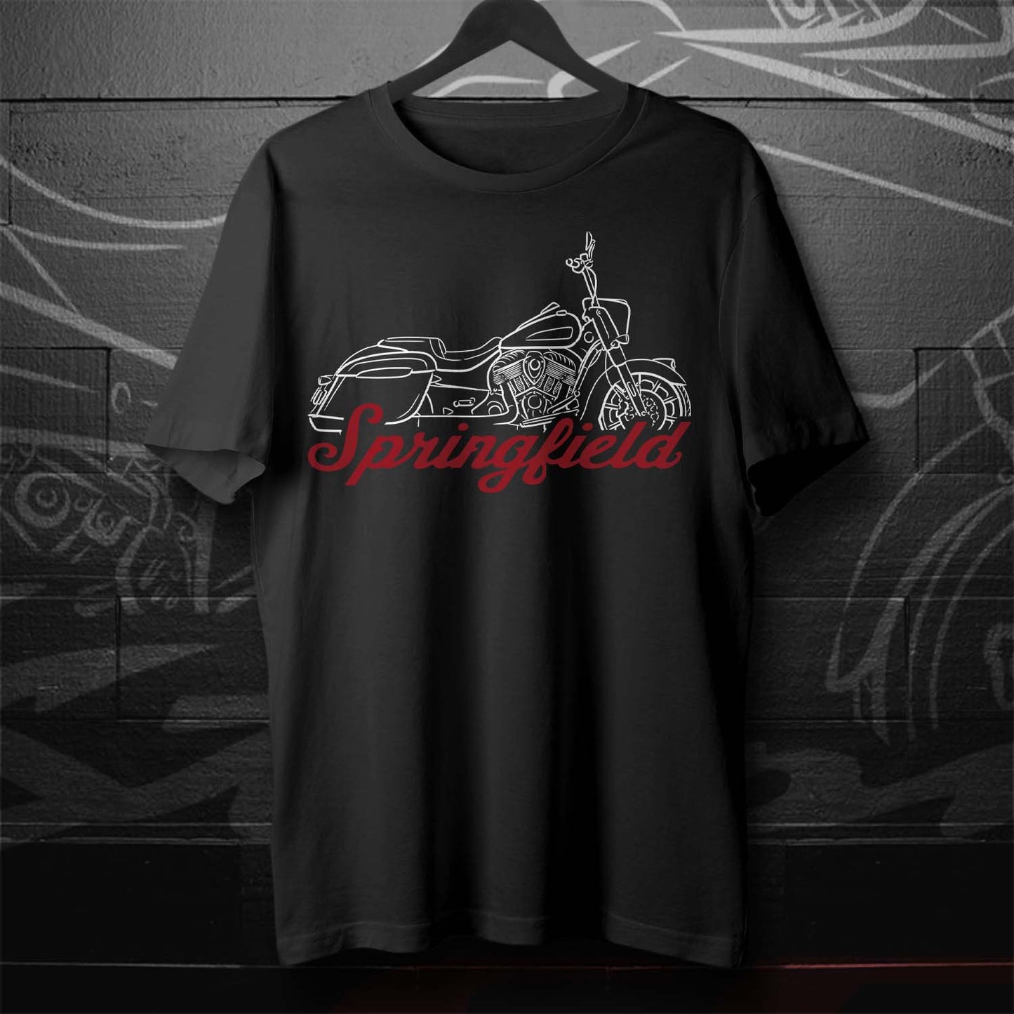 Indian Springfield T-Shirt - Motorcycle Tee Shirt for Biker