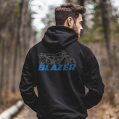 Suzuki TC90 Blazer 1970 - 1972 Inspired Hoodie - Motorcycle Sweatshirt for Riders