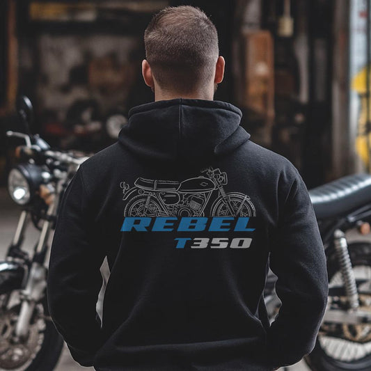 Suzuki T350 Rebel 1969 - 1972 Inspired Hoodie - Motorcycle Sweatshirt for Riders