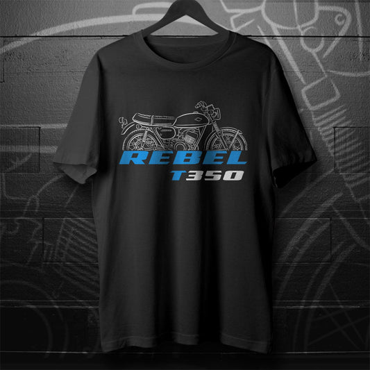 Suzuki T350 Rebel 1969 - 1972 Inspired T-Shirt - Motorcycle Tee Shirt for Riders