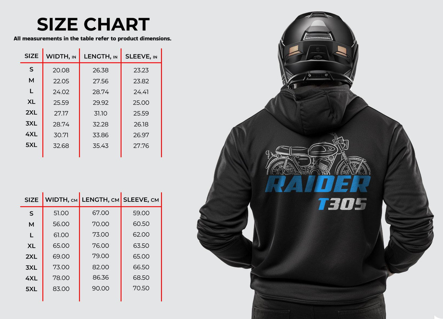Suzuki T305 Raider 1968 - 1969 Inspired Hoodie - Motorcycle Sweatshirt for Riders