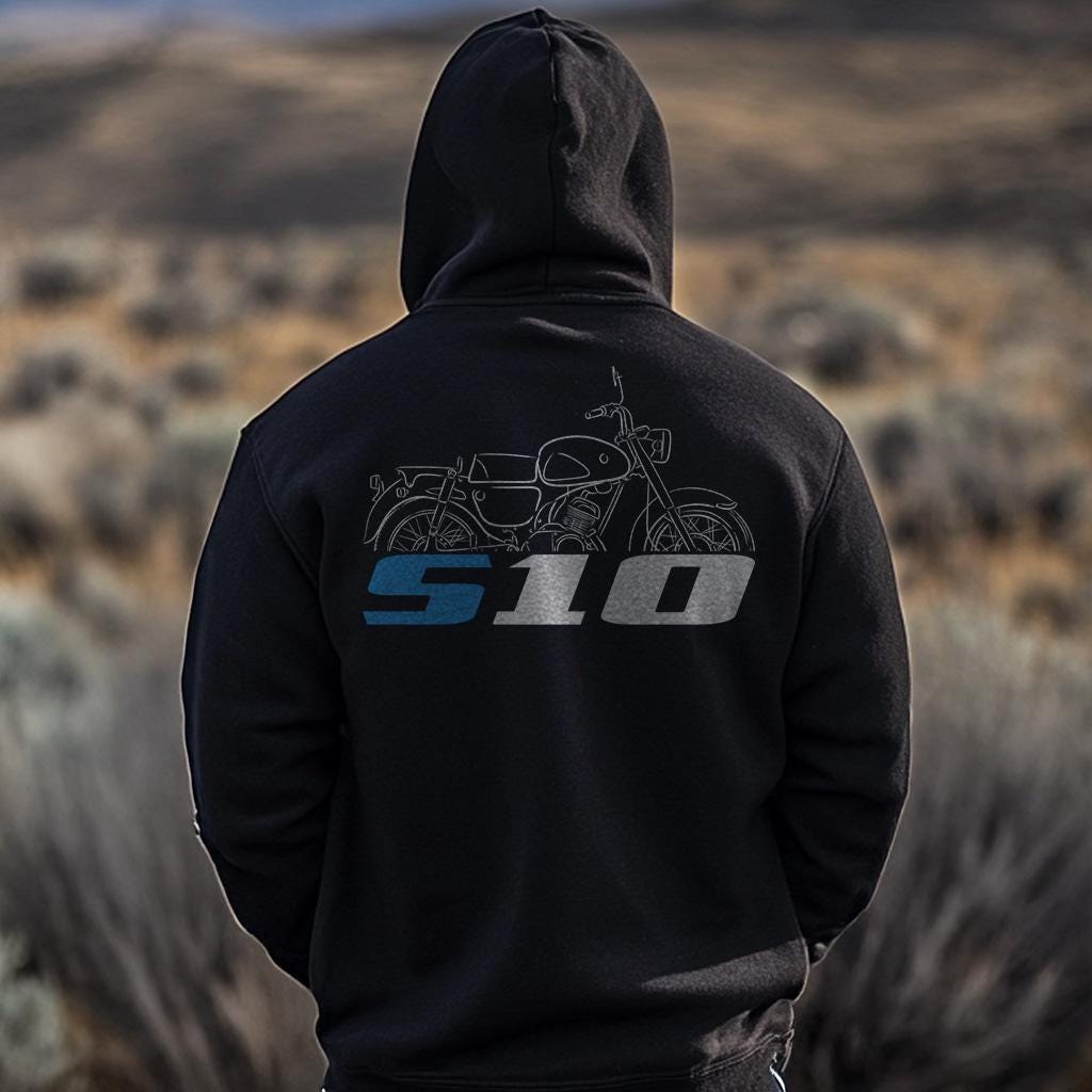 Suzuki S10 Inspired Hoodie - Motorcycle Sweatshirt for Riders