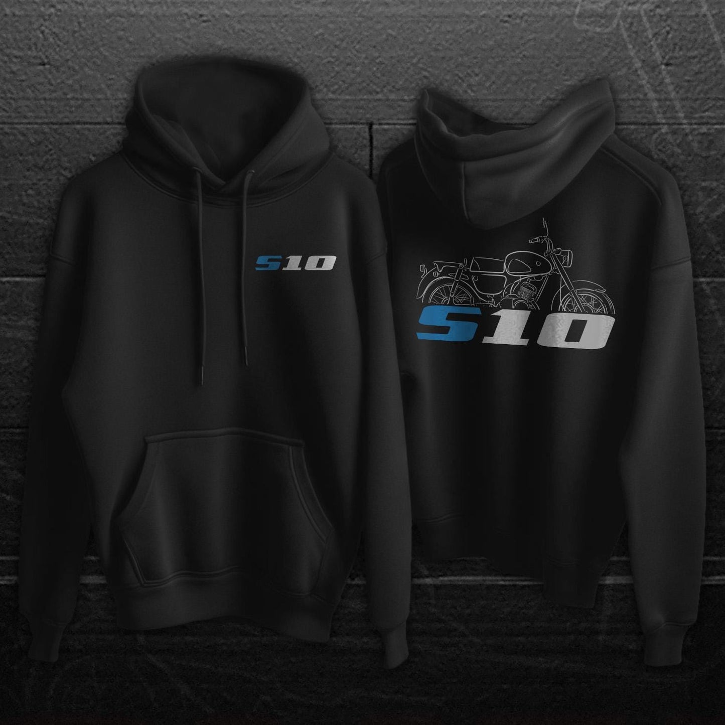 Suzuki S10 Inspired Hoodie - Motorcycle Sweatshirt for Riders
