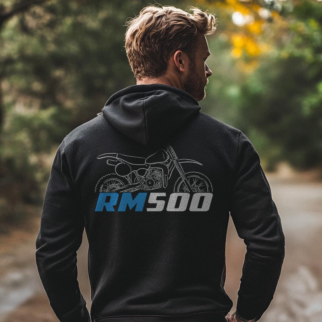 Suzuki RM500 1983 - 1985 Inspired Hoodie - Motorcycle Sweatshirt for Riders