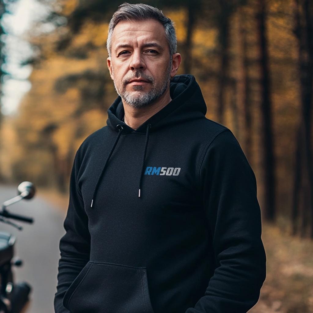 Suzuki RM500 1983 - 1985 Inspired Hoodie - Motorcycle Sweatshirt for Riders