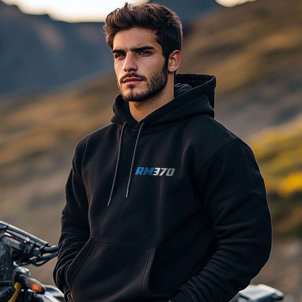 Suzuki RM370 1976 - 1977 Inspired Hoodie - Motorcycle Sweatshirt for Riders