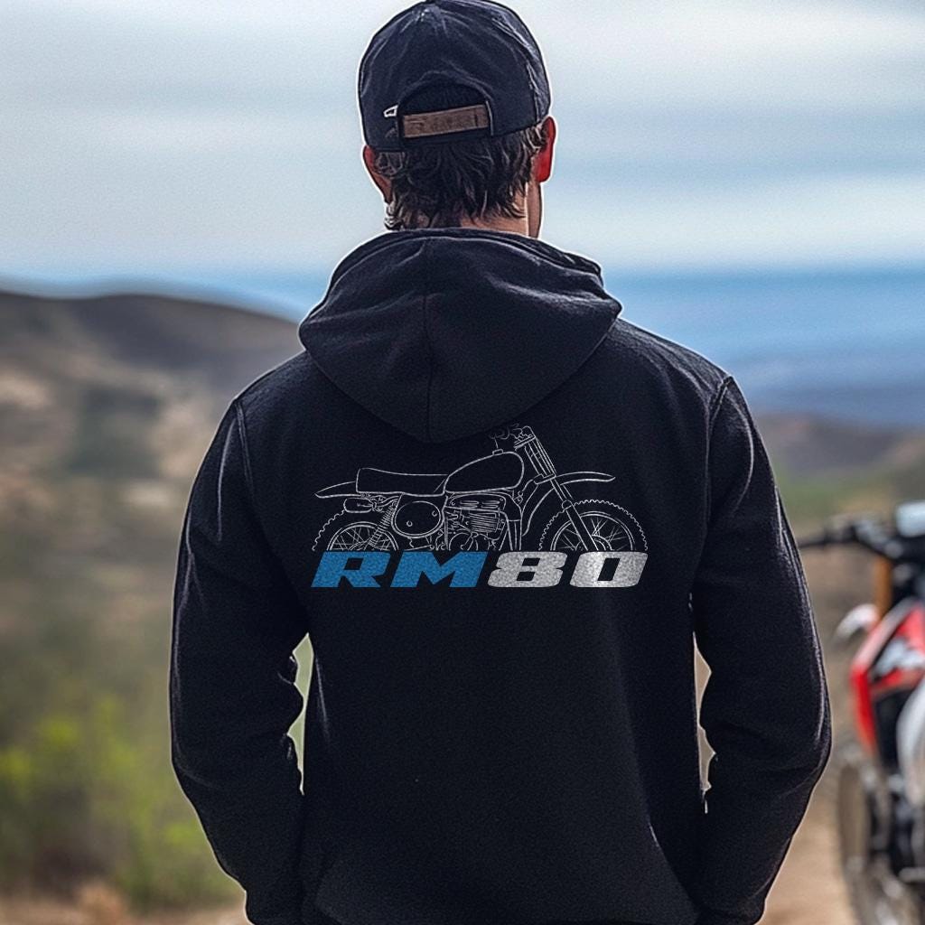 Suzuki RM80 Inspired Hoodie - Motorcycle Sweatshirt for Riders