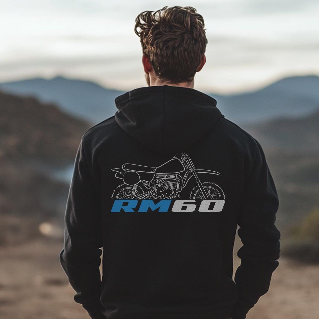 Suzuki RM60 1979 - 1983 Inspired Hoodie - Motorcycle Sweatshirt for Riders